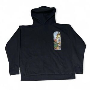Who Decides War x Scarce Cathedral Stained Glass Hoodie Black